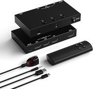 Y.D.F 8K@60Hz HDMI Switcher 3 in 1 Out Aluminum Support 4K@120Hz HDR10+ HDCP 2.3 HDMI 2.1 Switch Spl