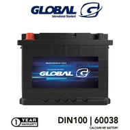 BATERI KERETA DIN100 60038 GLOBAL MF BATTERY For Mercedes W208,W211,W221,W163,W164,W210, BMW E38,E60