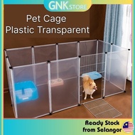 GNK STORE Pet Dog Cage Plastic Transparent Fence DIY Kennel House DIY Multi-Functional Transparent Pet Fench