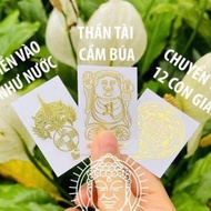 Set of 3 Linh Phu phone stickers for 12 zodiac animals - MONEY IS LIKE WATER - GOD OF WEALTH KEEPS T