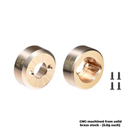 GPM 2PCS BRASS REAR HUBS FOR AXIAL 1/30 SCX30 FORD BRONCO / SCX30 JEEP WRANGLER JLU RC Model CAR UPG