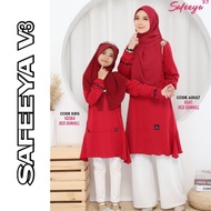 | RED DUNHILL | BAJU TSHIRT MUSLIMA SAFEEYA V3 | IRONLESS | BAJU SEDONDON IBU &amp; ANAK