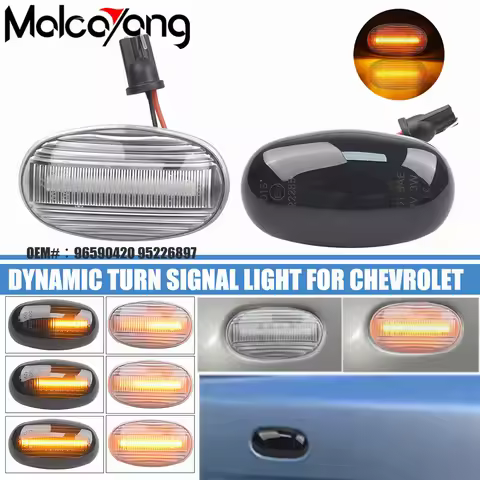 For Chevrolet Aveo T200 2004-2008 Daewoo Matiz Spark I II Led Dynamic Turn Signal Side Marker Blinke