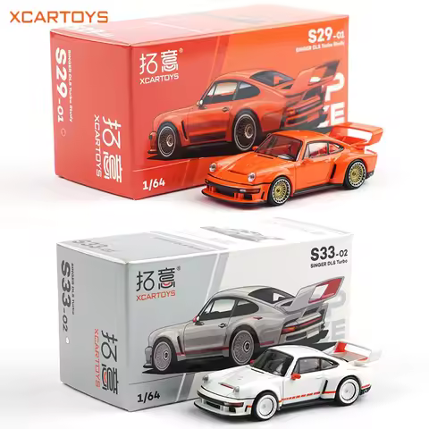 Xcartoys POPRACE Alloy 1/64 Porsche Supercar Collection Ornaments SINGER DLS Turbo Racing Car Model 