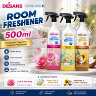 DESANS Room Freshener 500ml Pewangi Bilik Tidur Rumah & Kereta | Bau Hotel | Spray Fabrik Sofa Langs