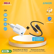 Anker PowerPort III Nano 20W+ Powerline III Flow USB-C To Lightning