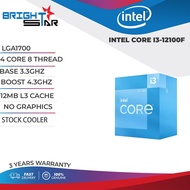 Intel Core I3 12100F LGA1700 Processor (Box Unit)