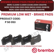 BREMBO GENUINE DISC BRAKE PAD (FRONT) FOR MERC S350 S500 [W220] / CLS350 CLS500 [C219] / E200 E280 E