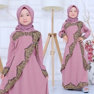Almost Fashion Abaya Turki Turkey Gamis Anak Tanggung 6-12 Tahun Hitam Impor Mewah Terbaru Terlaris 