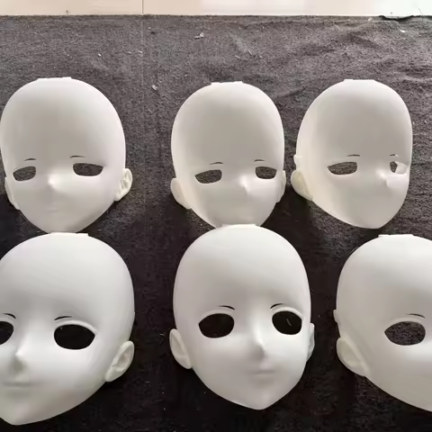 Customize Character Boy/Bily Kigurumi Half Head with Lock Anime Cosplay Skin Color Kigurumi Mask