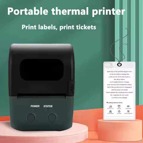 1pc 2 inch portable printer XP-P203A receipt printer Portable Label Printer Mini Thermal Self-Adhesi