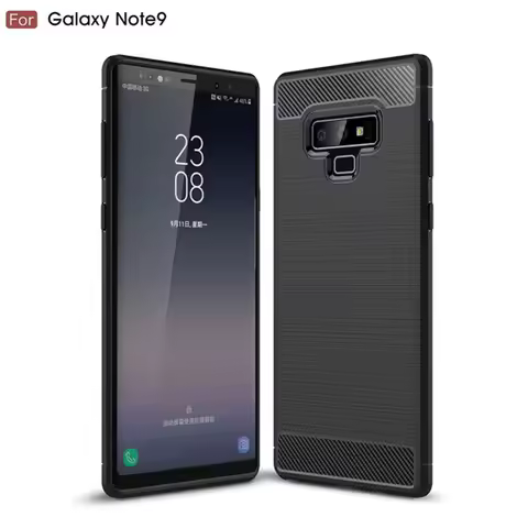 For Samsung Galaxy Note9 Silicone Case Carbon Fiber Back Cover for Galaxy note 9 Soft Shockproof Sma