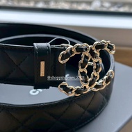 香奈兒 Chanel 全新品 經典款穿皮鍊皮帶 75尺寸