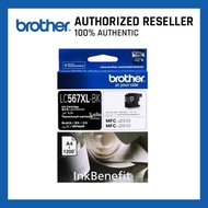 Brother LC567 LC-567XL Black ORIGINAL Ink j2310 j2510 LC567XL 567XL 567