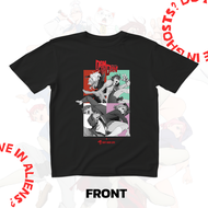 Bot and Life x DAN DA DAN T-shirt 4 Characters สีดำ