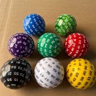 100 Sides Polyhedral Dice D100 Multi Sided Acrylic Dices for Table Board Role Playing Game Bar Pub C