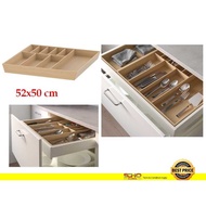 IKEA-UPPDATERA Cutlery tray, light bamboo 52x50 cm