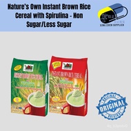 🥗Nature’s Own Instant Brown Rice Cereal with Spirulina Nature Instant Blue Algae Coarse Rice Powder Cereal  - Non Sugar/