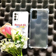 Oppo Reno 4 4G Shockproof Transparent Flexible Case with Humpback Protects 4 Roots