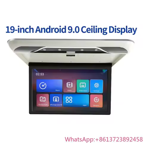 19 Inch 4K Multimedia Video Player Car Monitor Android 1080P Ceiling TV Roof Mount Display Support F