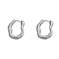 Anting Hoop Tusuk Tindik Irregular Emas Silver Fashion Korea Earrings Aksesoris Perhiasan Wanita