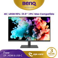 BenQ PD3205U 31.5นิ้ว 4K HDR10 IPS 99% sRGB USB-C Mac-Ready Designer Monitor (จอคอมงานกราฟฟิค, จอมอนิเตอร์ 4k 32นิ้ว)