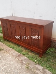 bupet meja tv diswar Kayu Jati bufet minimalis bufet pajangan bufet kayu jati