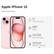 ORlGlNAL NEW lPH0NE_15 (6.1") || 15 PLUS(6.7") 128GB || 256GB || 512GB || 1 YEAR WARRANTY