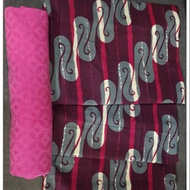 KAIN BATIK SET - Batik Cotton + Plain Dobby