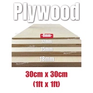 💥HOT DEAL SOLID Lightweight Plywood (1ft x 1ft) 8mm Thickness Board Customizing to size