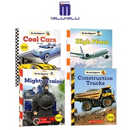 Milumilu 4ชิ้นเป็นผู้เชี่ยวชาญ!: Mighty Trains/Fliers สูง/รถบรรทุกก่อสร้าง/รถเท่สมุดวาดภาพระบายสีสำห