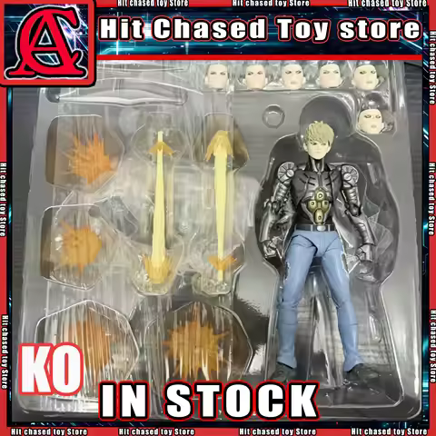 IN STOCK Genos Anime Action Figures Kaiyodo Revoltech Yamaguchi One Punch Man Ko Figurine Joint Mova