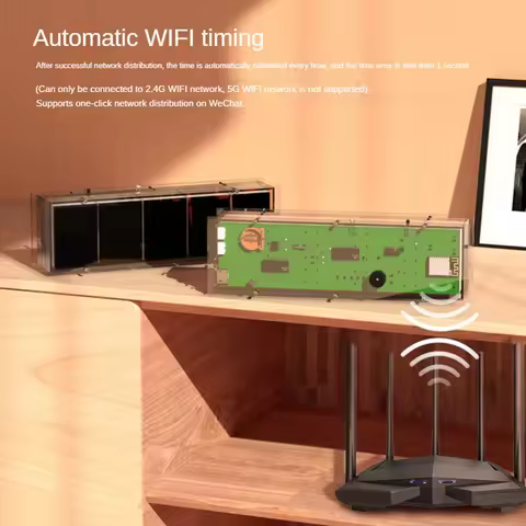 WIFI Clock Network Timing Digital Display LED Dot Matrix Clock