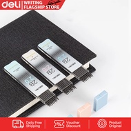 Deli 8PCS HB/2B Press Pencil Core Mechanical Pencil Refills