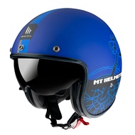 MT HELMET LE MANS 2 SV Café Racer B7 MATT BLUE
