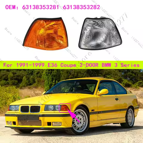 For 1991-1999 E36 Coupe 2-DOOR BMW 318i 318is 320i 325i 325is M3 Car Corner Turn Signal Light 631383
