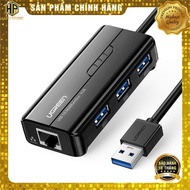 Ugreen 20265 3-port USB 3.0 HUB with high speed 10/100/1000 Mbps LAN port - Hapustore