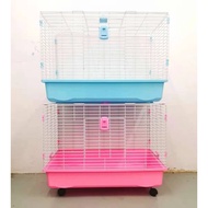Hamster empty cage 80cm large cage Sangkar hamster small animals cage  pet basic cage metal 仓鼠基础笼子80