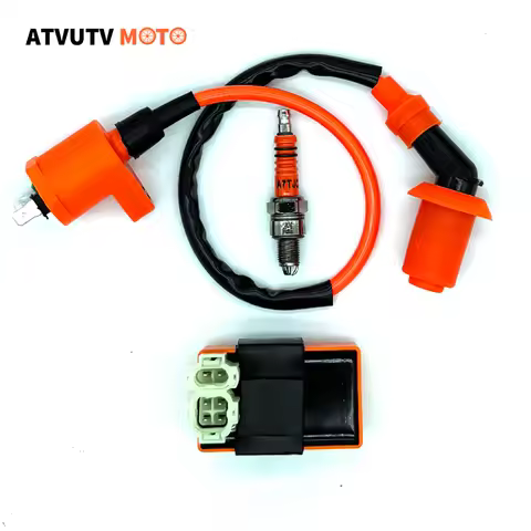 3PCS Performance Racing 6 Pins AC CDI Box Ignition Coil A7TJC Spark Plug For GY6 50 60 80 125 150cc 