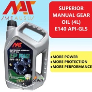 MEAUSU SUPERIOR MANUAL GEAR OIL EP 140 API / GL5 EP140 API GL5 ( 4L ) MINYAK GEAR MANUAL TRANSMISSIO