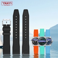 Fluororubber FKM Watchband for iwc watch Strap Big Pilot Portofino TOP GUN 171820 Waterproof Rubber 