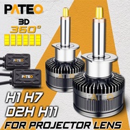 PATEO H7 H1 LED D2S D2H H11 9005 9006 Projector LED Headlight Bulb Fog Light Lens 70W Car Accessorie