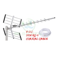 MYTV 19E/12E/23E  19ELEMENT / 12ELEMENT / 23ELEMENT HDTV DIGITAL OUTDOOR ANTENNA WITH 20M RG6 COAXIA