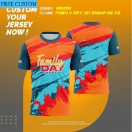 [Free Custom] 2025 New June New Design Family Vacation Family Day Jersey Unisex Baju Family Day High