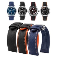 19/20/21/22/23/24mm Universal Watch Band Replacement  Nylon Rubber Bottom Watch Strap for Longines f