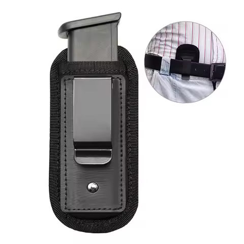 Nylon Magazine Pouch Holster Pistol 9mm Concealed Carry Mag Case with Clip Glock 19 21 92 Handgun Ma