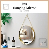 4 Living Ins Wall Hanging Mirror Cermin Dinding Besar Make up Mirror Toilet Mirror Tandas Small Round Mirror Round