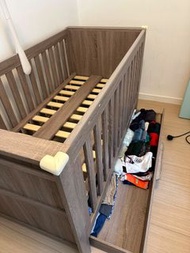 Mamas & Papas Franklin Cotbed 嬰兒床 ｜ 80% 新！可變身成 幼兒床/梳化床