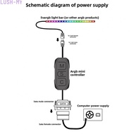 5V ARGB Controller 3-pin ARGB Connector Single-color Mode For Case Fans