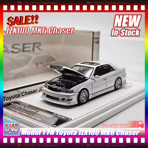 In Stock 1:64 Model 1 Fh Toyota Jzx100 Mk6 Chaser Simulation Alloy Miniature Die-Casting Car Models 